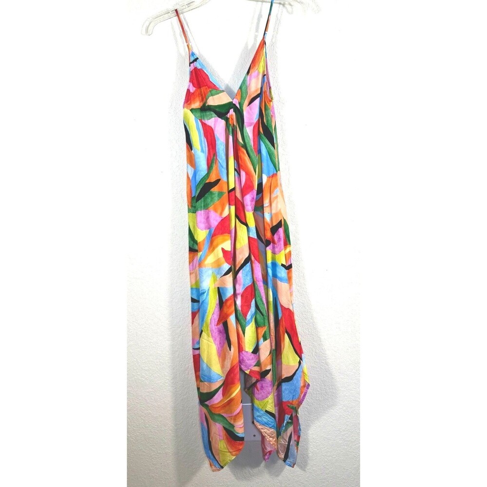 Seafolly Tropfest Scarf Dress Aquamarine Anthropologie Cover-Up Maxi Dress S - Picture 3 of 6